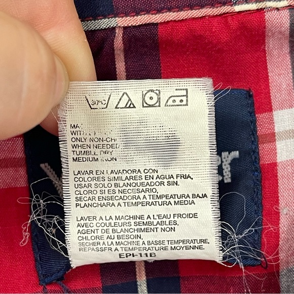 Wrangler Western Long Sleeve Plaid Pearl Snap Shirt. Size 20x36 Tall. - Picture 4 of 5